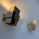 Paire d'applique vintage, laiton,  France, 1970