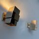Pair of vintage wall lights, brass, France, 1970