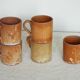 5 70s stoneware cups