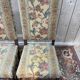 Suite de 4 Louis XIII os de mouton tissu fleurs