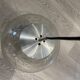 Vintage glass ball and aluminum hanging lamp