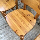 Set of 4 Daumiller pine chairs