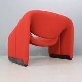 Pierre Paulin Set of 2 F598 Groovy Armchairs for Artifort New Upholstery, 1972