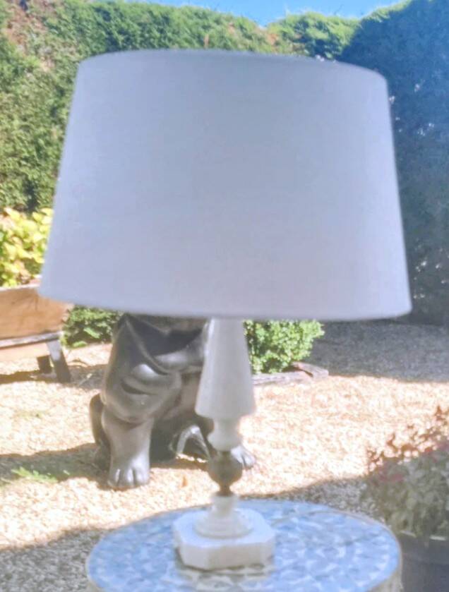 Lampe vintage en albâtre