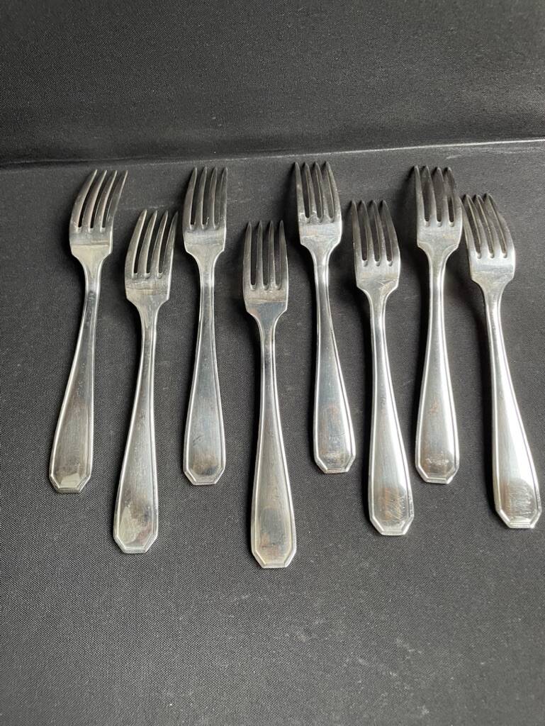 8 forks and 6 large Argental salad or dessert spoons