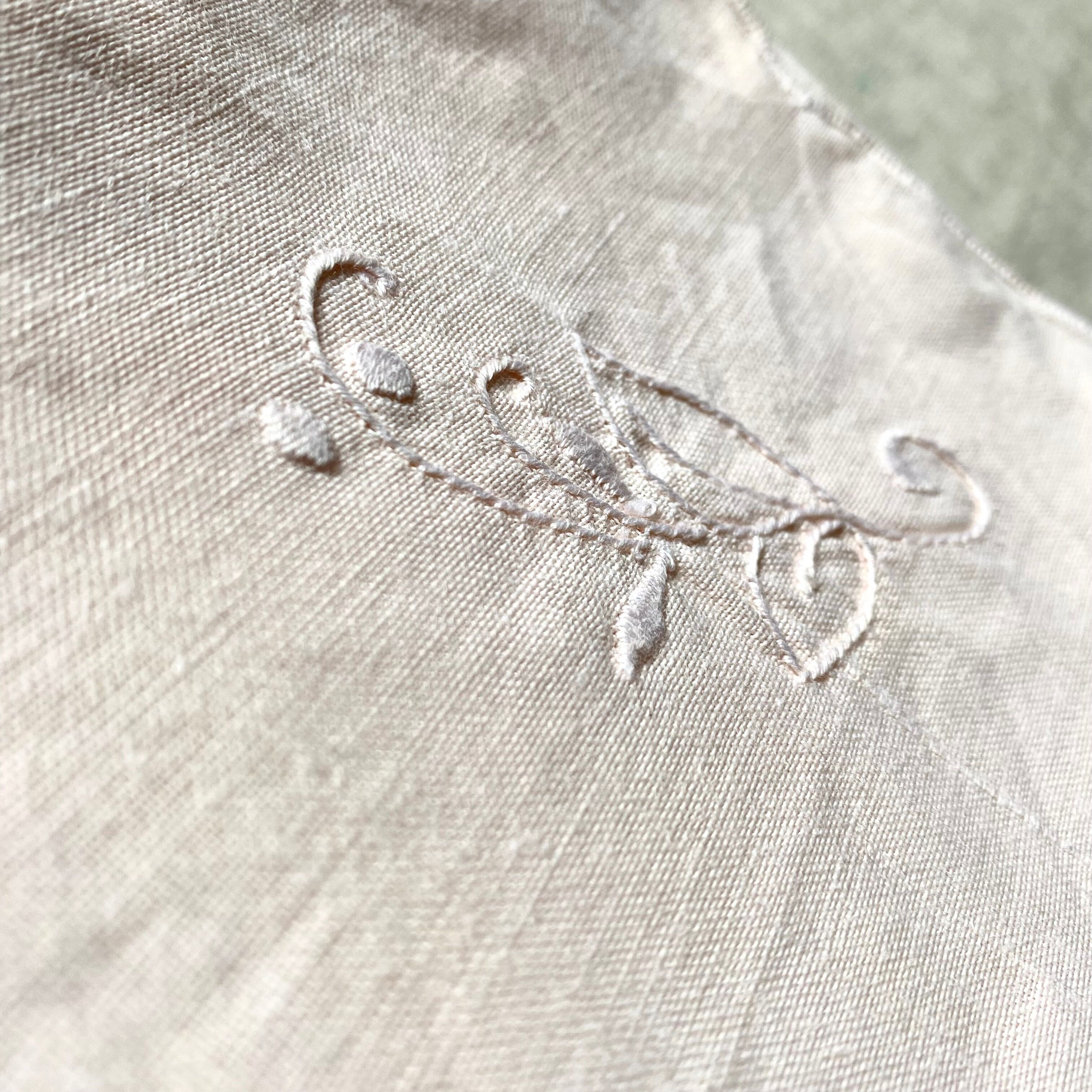 Pink embroidered napkins