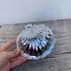 Silver-plated metal shell butter dish