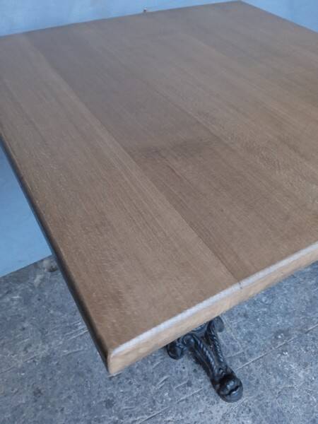 Bistro table(s) 60/60cm solid wood top pedestal table