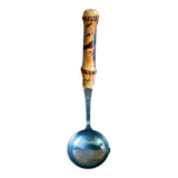 Stainless steel and bamboo ladle