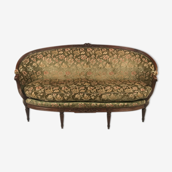 Canapé corbeille de style Louis XVI