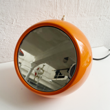 Spaceage mirror table lamp in orange