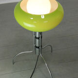 Lampadaire en verre vert vert italien du milieu du siècle