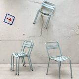 Set of four Tolix T2 chairs, circa 1950.