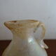 Vase with miniature handle Scavo Seguso Vetri d'Arte iridescent glass Murano 1950