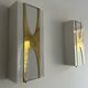 Pair of Loewy wall lights for Hilton, brass and Perspex, France 1965