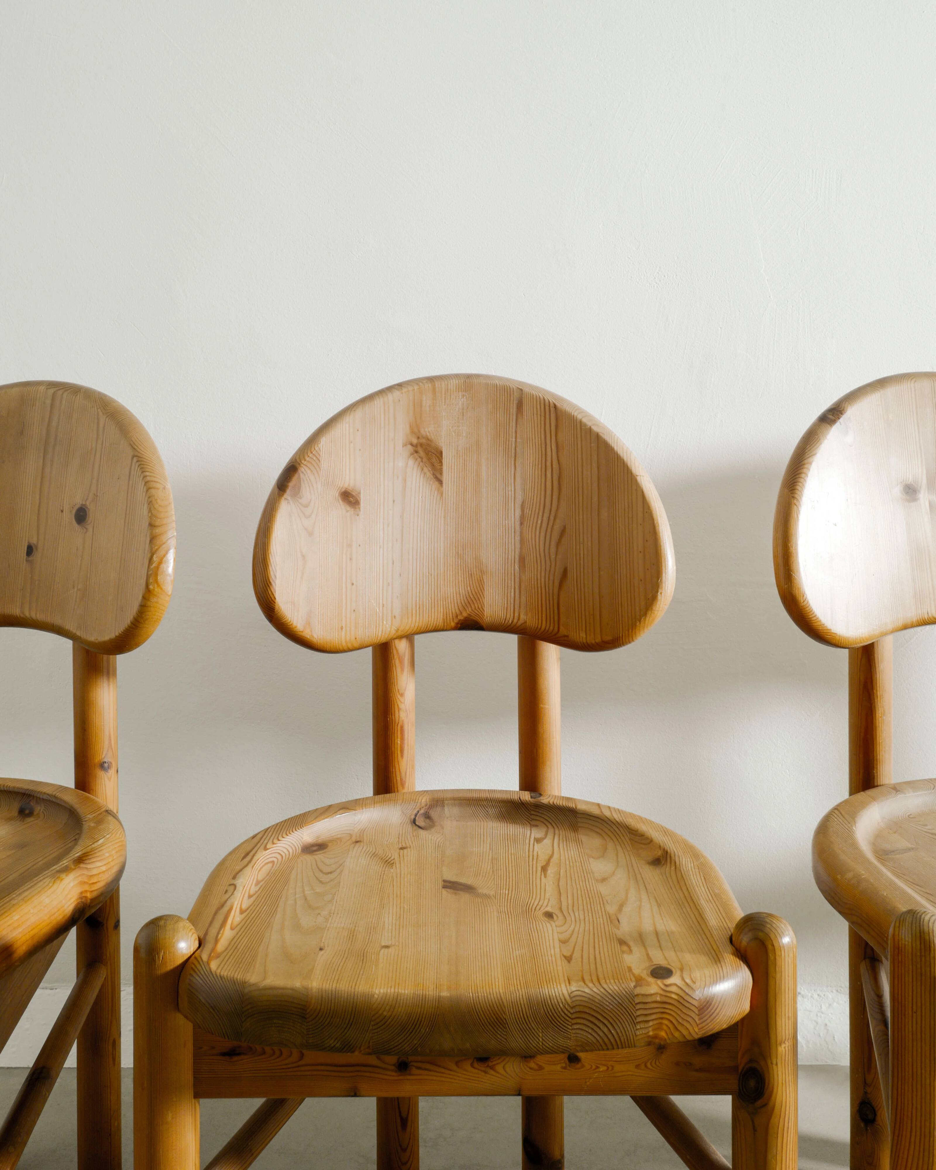 Vintage Danish Mid Century Wooden Dining chairs by Rainer Daumiller, 1970s