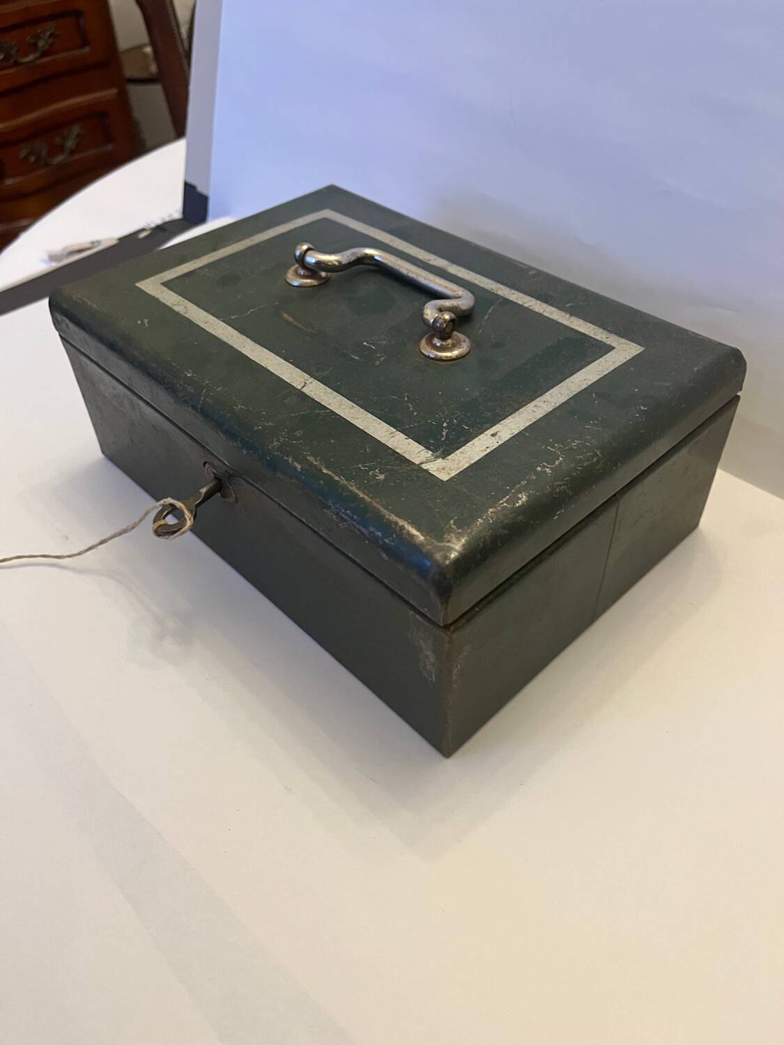 Old metal cash box
