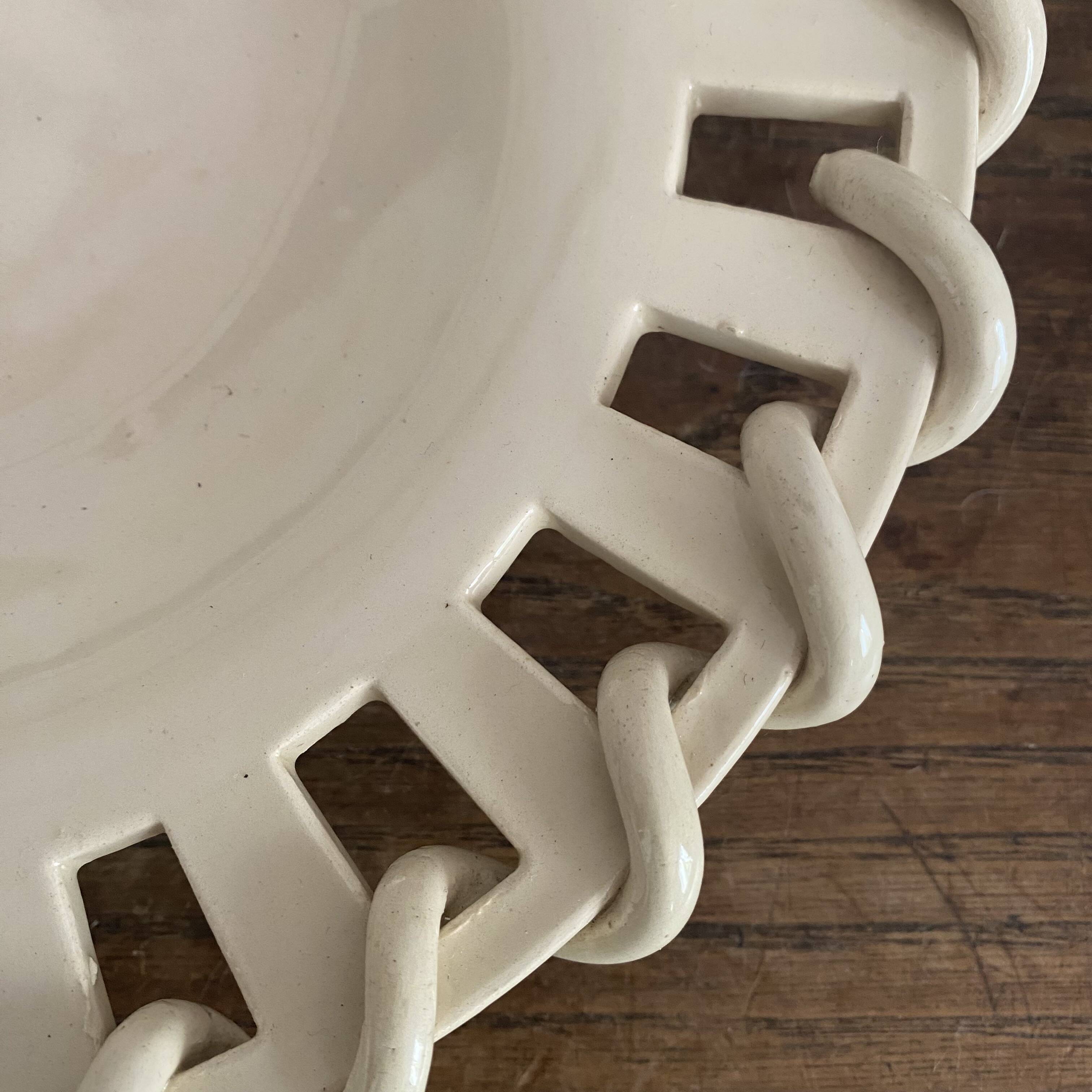 Plate, openwork ceramic catchall Malicorne