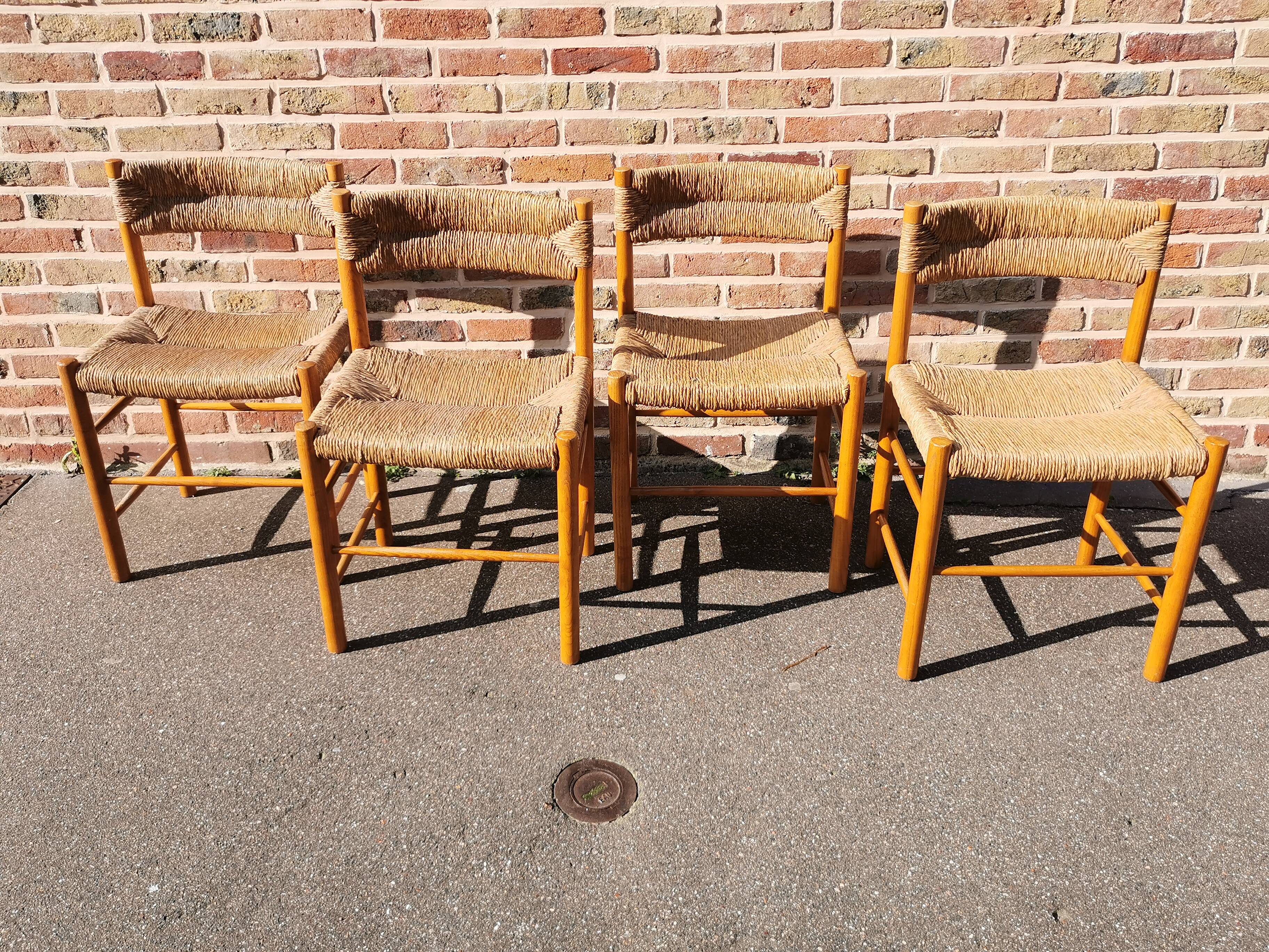 4 vintage chairs Dordogne model by Robert Sentou