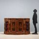 Antique cabinet in various types of wood, United Kingdom, 19th century.