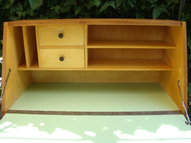 Old oak vintage writing desk 60