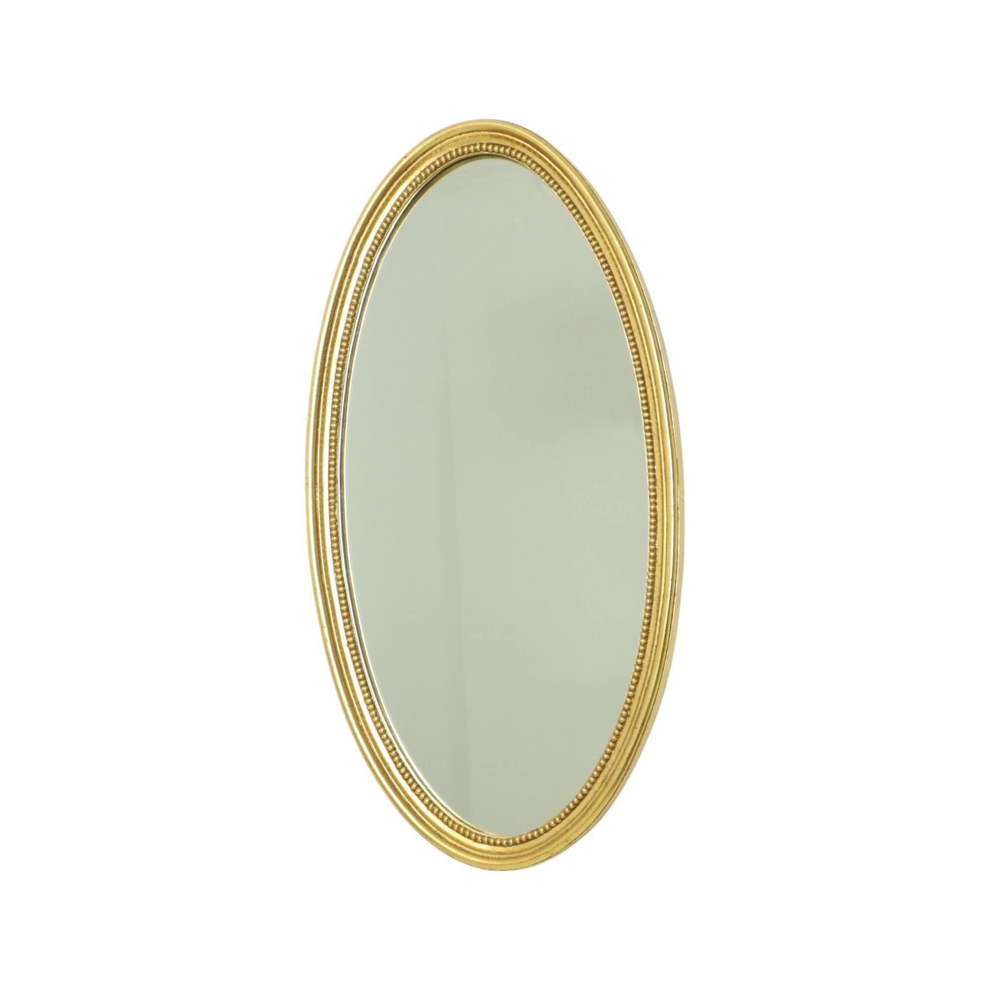 Large Oval Gold Mirror Hollywood Regency Style 70cm
