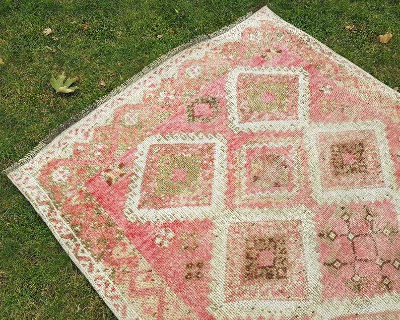 Vintage Turkish hallway rug 150x330 cm
