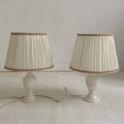 Paire de lampes à poser en Albatre vintage 1970's