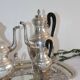 Silver-plated metal tea and coffee service in Empire style.