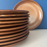 Set of 6 vintage Brenne stoneware plates from France – Stoneware service