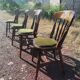 Set of 4 vintage reupholstered English country seat ltd bistro chairs