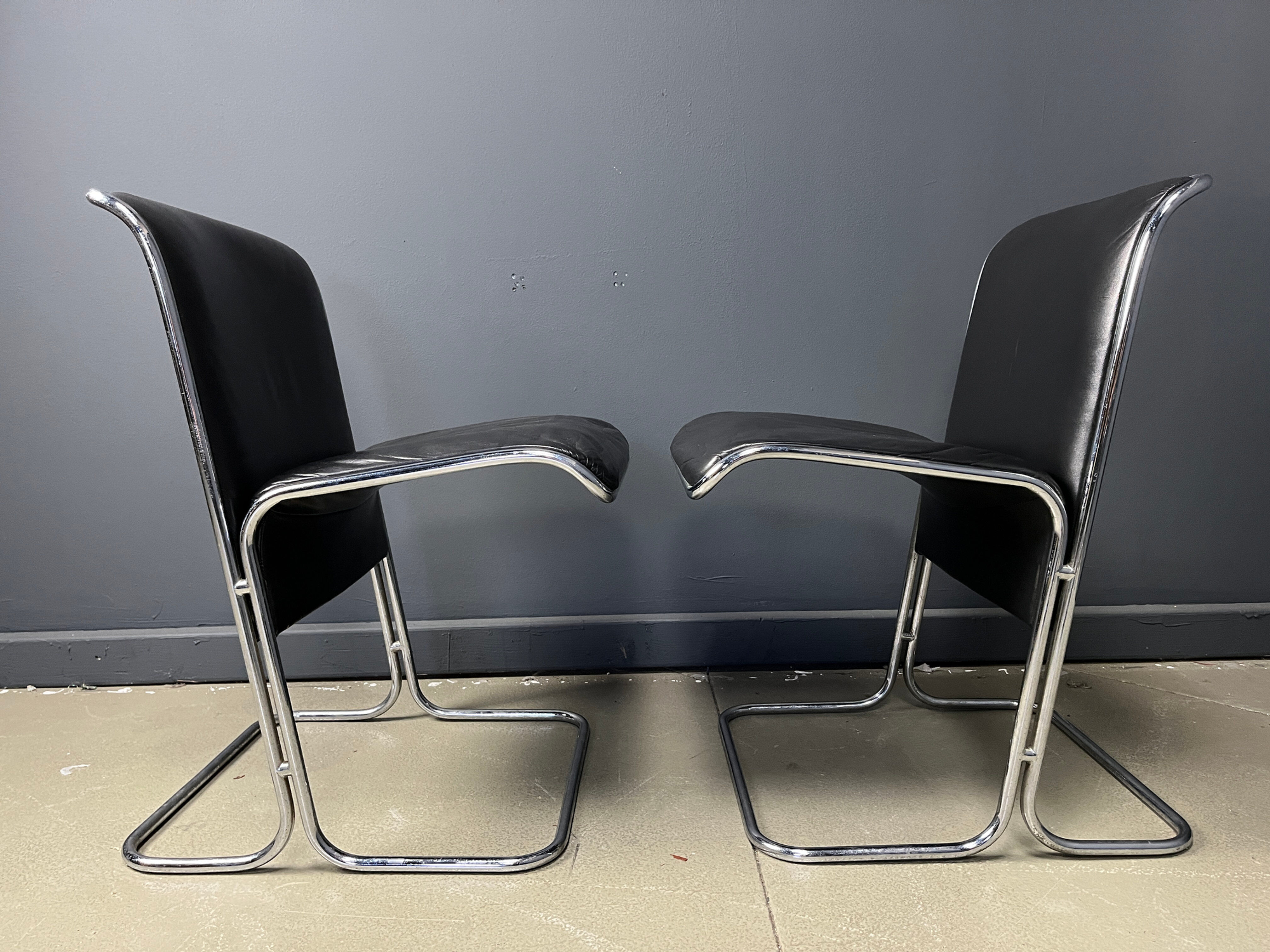 Set of 8 Calla chairs by Antonio Ari Colombo dining chairs, 1970s