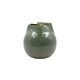 Mid-century Modern green spherical gres vase, Franco Bucci Italy ca. 1970