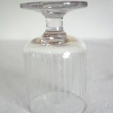 Set of 6 vintage cut crystal wine glasses.