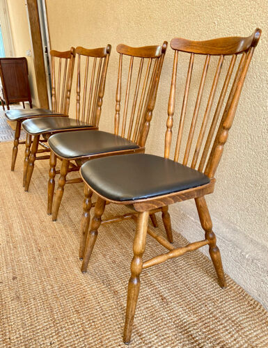 4 chairs bistro baumann tacoma boston vintage 60s