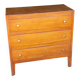 Vintage beech chest of drawers with 3 drawers from the 1950s.