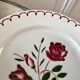 Set of 6 flat flower plates Badonviller 30s