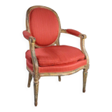 Louis XVI style cabriolet medallion armchair