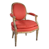 Fauteuil médaillon cabriolet style louis xvi