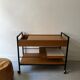 Desserte scandinave en bois et métal design 1970