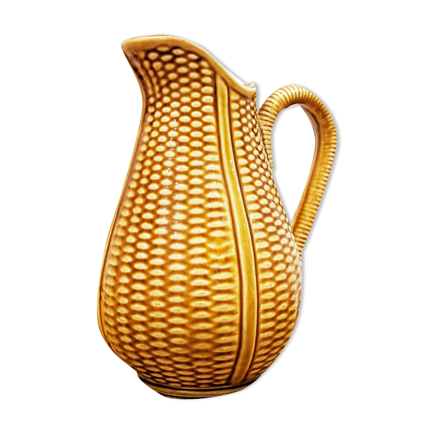 Vintage decanter ('60) pattern "grains of rice". Honey color. In perfect condition.