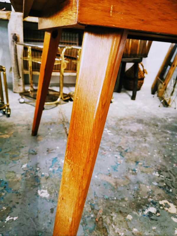 Vintage  table with compass feet 1960s