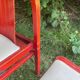 4 chaises bois rouge Baumann Argos