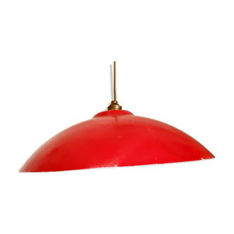 Suspension red cup in old metal 70s
