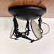 Industrial style Black 3 spot floodlight flush mount ceiling lamp