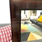 Art Deco rosewood and brass mirror