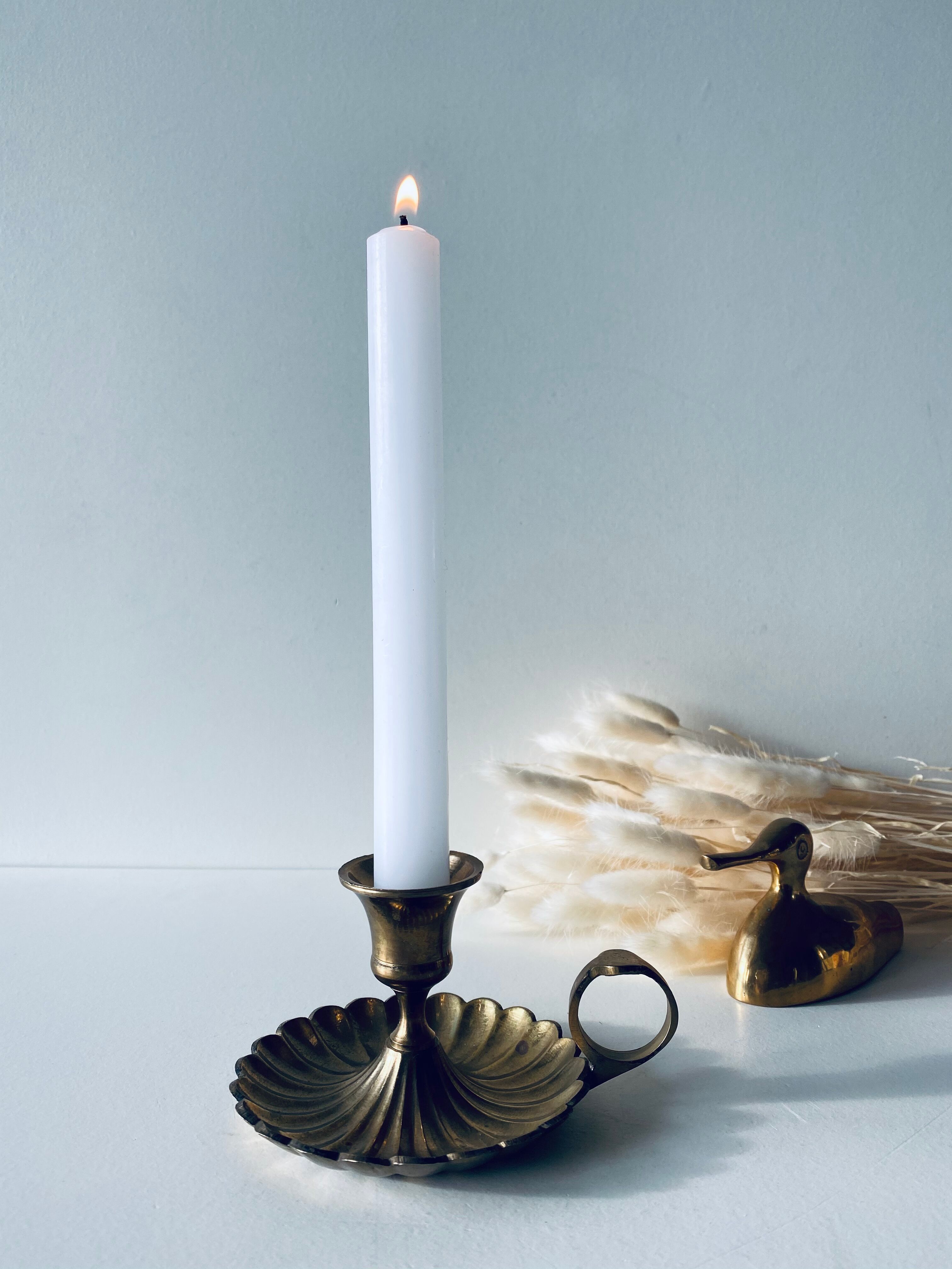 Old brass candlestick