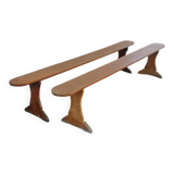 Pair of farmhouse benches