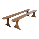 Pair of farmhouse benches