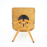 1970s  Beech Chair with Adjustable Height, Czechoslovakia